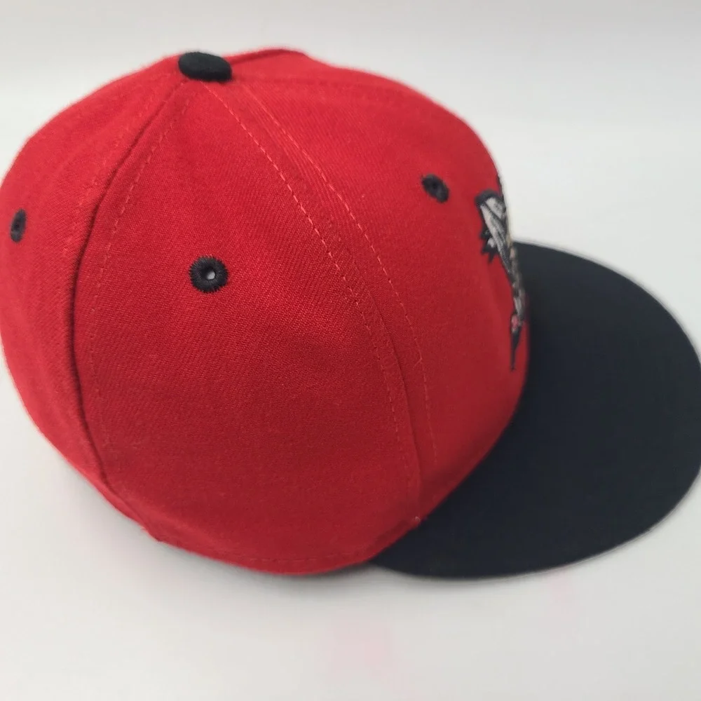 Youth‎ Batavia Muckdogs Hat Fitted 6 5/8 New Era 59Fifty Red Black MiLB Baseball